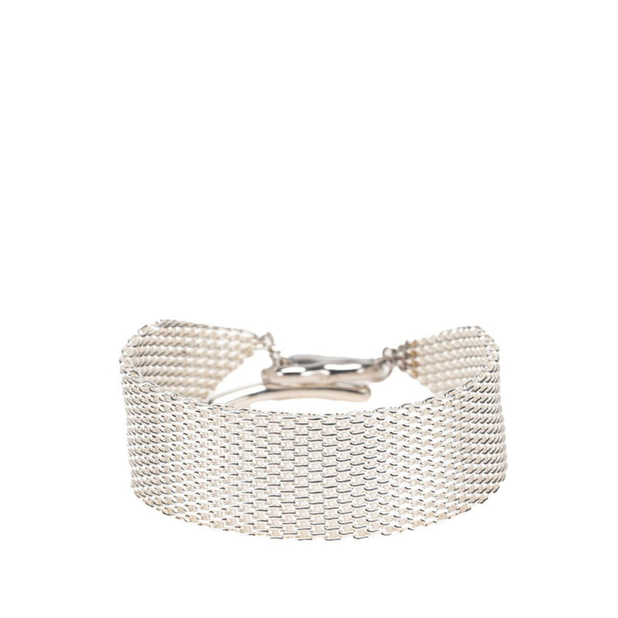 Pre-Owned Tiffany & Co. Open Heart Toggle Chain Bracelet/Bangle in 925 Sterling... (Good)