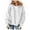 White, variant on Bmisegm Women Casual Crew Neck Splicing Design Loose Hoodie Top Womens Sweatshirts Without Hood for Everyday Grey XL