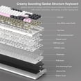 thumbnail image 2 of MageGee LIGHT87 Wired Creamy Keyboard, 80% Gasket Hot Swappable RGB Backlit Gaming Mechanical Keyboards with 6-Layer Sound Dampening,PBT Keycaps NKRO for Win/Mac, Purple, 2 of 6