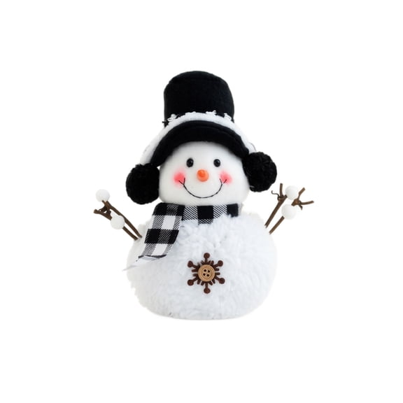 Christmas Mini Snowman Plush Doll, Soft Winter Stuffed Toy Holiday Christmas Decor Gift for Kids 10 Inch