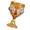 thumbnail image 3 of WeiLaiKeQi Vintage Medieval Goblet Anniversary Engraving Handcraft Ceremonial Drinkware Gold White, 3 of 9