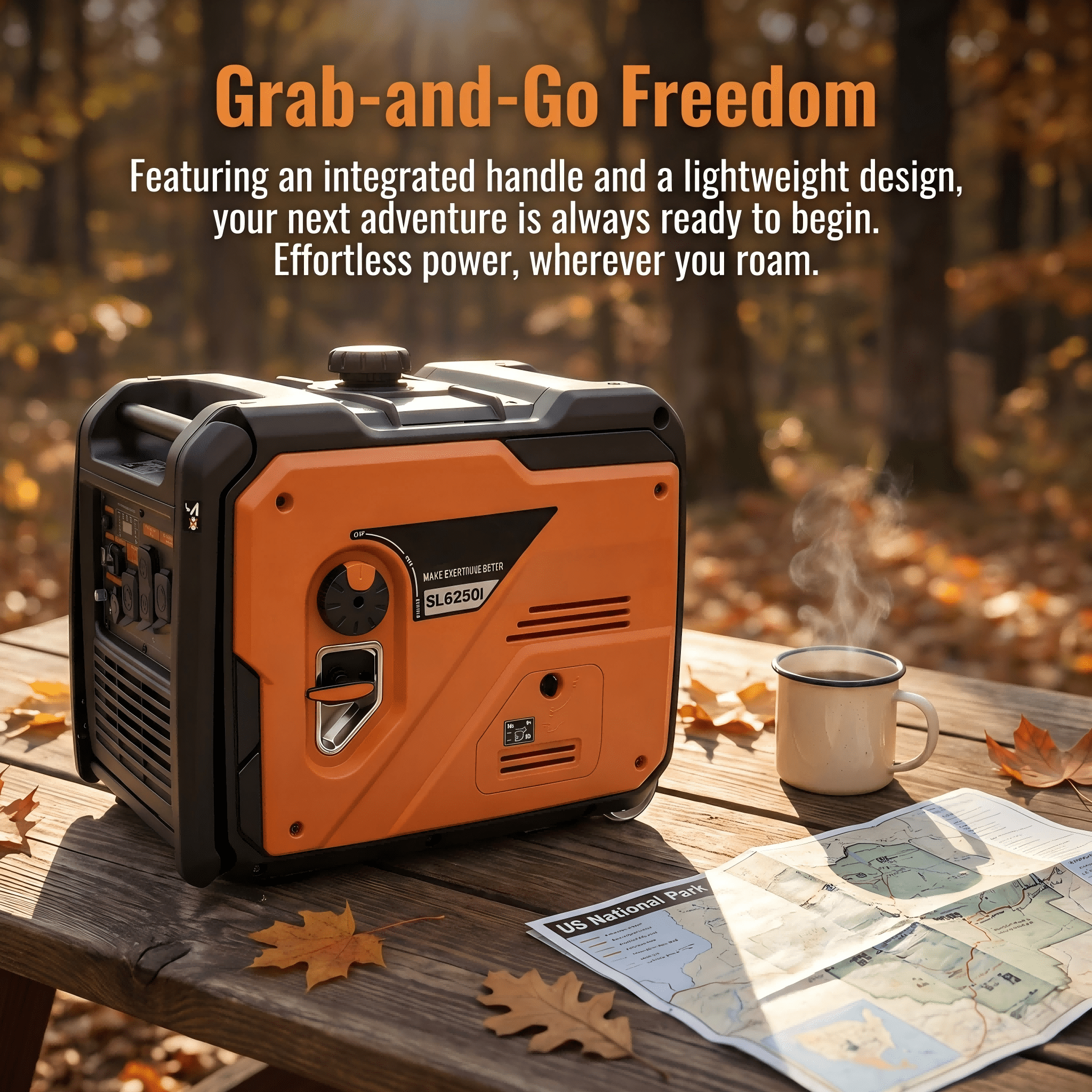 EchoNexus 2500W Lighweight Portable Power Station,Quiet Portable Inverter Generators for Home Use,Outdoor Camping,Emergencies,Rv And Home Essentials