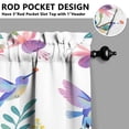 thumbnail image 5 of Purple Flower Bird Kitchen Curtains and Valances Set - 3 Piece Kitchen Curtains Sets with Valance for Windows Rod Pocket Machine Washable Kitchen Decor Decorations (54"x18"+2x27.5"x24"), 5 of 6
