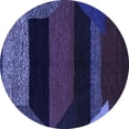 thumbnail image 1 of Ahgly Company Indoor Round Abstract Blue Modern Area Rugs, 8' Round, 1 of 4
