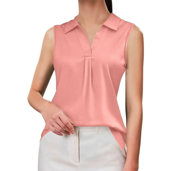 Women's Solid Color Sleeveless T Shirt Casual Loose Vest Top