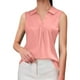 thumbnail image 1 of Camiseta sin mangas de color liso para mujer - Top informal holgado - Mezcla de poliéster y spandex - Versátil para combinar con otras prendas - Tallas S-XXL, 1 of 4