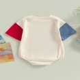 thumbnail image 4 of 4th of July Newborn Baby Girls Boys Rompers Letters Print Short Sleeve Bodysuit for Independence Day, 4 of 9
