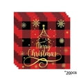 thumbnail image 2 of AuroraX Merry Christmas Paper Napkins Bulk Red and Black Checkered 20 Pcs Christmas Paper Napkins Soft Eco-Friendly Natural Disposable Party Napkins for Guests Family Gatherings Wedding, 2 of 6
