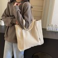thumbnail image 2 of Bolso de mano de lona informal de gran venta para mujer, bolso de hombro, nuevo bolso de mano práctico de gran capacidad y a la moda para desplazamientos diarios 2024, 2 of 5