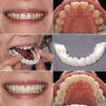 thumbnail image 3 of Un par de dentaduras superiores e inferiores de alta calidad, sonrisa instantánea, ajuste cómodo, dientes cosméticos flexibles, dentadura postiza, chapa cosmética superior, 3 of 4