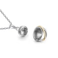 thumbnail image 3 of Collar con colgante de bola de armonía de plata a la moda, Gargantilla con cuentas, cadena O, collar de ceniza de hueso, regalos de joyería para perros y gatos domésticos, 3 of 5