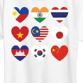 thumbnail image 3 of Instant Message - AAPI Heart Flags  - Women's Short Sleeve Graphic T-Shirt, 3 of 6