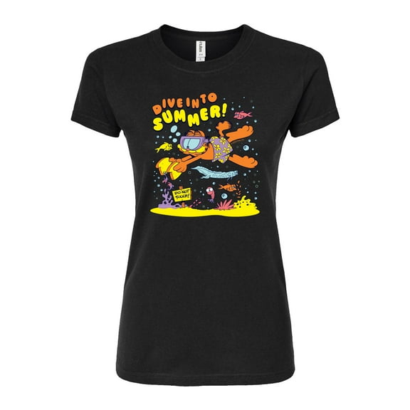 Garfield - Scuba Garf - Juniors Fitted Graphic T-Shirt
