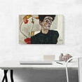 thumbnail image 2 of ARTCANVAS Self-Portrait Physalis 1912 Canvas Art Print by Egon Schiele - Size: 26" x 18" (1.50" Deep), 2 of 9