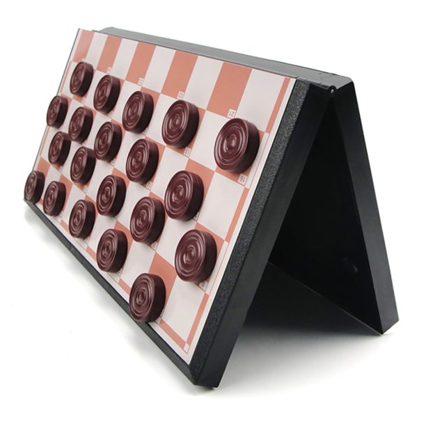 Windfall Travel Checkers Board Game Set with Folding Board