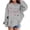 Grey, variant on Girls Bow Print Hoodie Long Sleeve Sweatshirt Casual Pullover Top For Kids