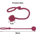 thumbnail image 3 of 2 Pack Curtain Tiebacks, Curtain Holdbacks, Curtain Holdbacks, Hand Knitted Cotton Rope Tiebacks, Clips for Bedroom (Rose Red), 3 of 5