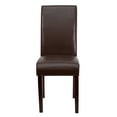 thumbnail image 4 of BizChair Dark Brown LeatherSoft Panel Back Parsons Chair, 4 of 4