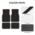 thumbnail image 4 of Fotbe Buffalo Plaid Dark Green Juego de 4 Tapetes para Auto con Estampado – Alfombrillas de Goma Reforzada, Diseño Antideslizante, Protección para Todo el Año – Vehículos, Autos, Camionetas y SUVs, 4 of 7
