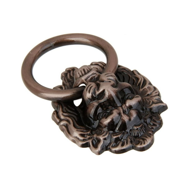 Tiradores de Puerta Manija de Armario Mando Cajón Cómoda Cabeza Latón Rojo Cobre Macarena Tirador de cabeza de león retro