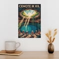thumbnail image 3 of Retro Vintage Travel Poster Wall Art Cenote Ik Kil Merida Mexico Sinkhole Swimming Tropical Jungle Print Print Poster, 3 of 8
