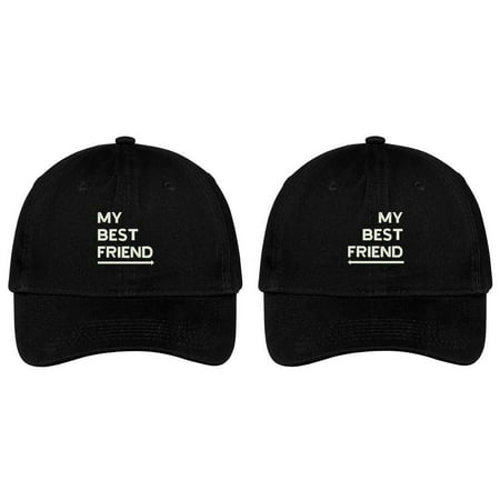 Trendy Apparel Shop My Best Friend Left, My Best Friend Right Embroidered Cotton