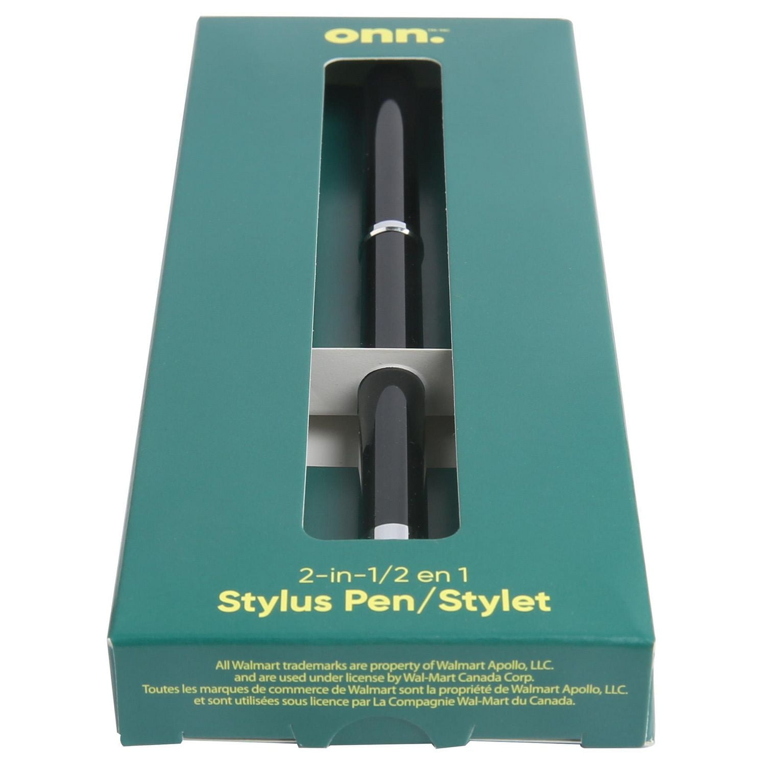 Onn. 2-in-1 Dual-Tipped Universal Stylus Touch Screen Pen-Black, Pen & Touchscreen Tips