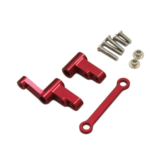 Kits de dirección de coche RC Hugo Aleación de aluminio de repuesto para escala 1:14 14301 14302 Rojo