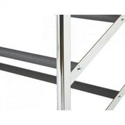 Whitmor 50-Pair 10-Tier Metal Closet Shoe Tower with Wheels Chrome