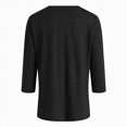 thumbnail image 4 of Towmus 3/4 Length Sleeve T Shirts Crew-Neck Casual Womens Blouses Elbow Business Dressy Shirts for Women Ladies Summer Tops, 4 of 6
