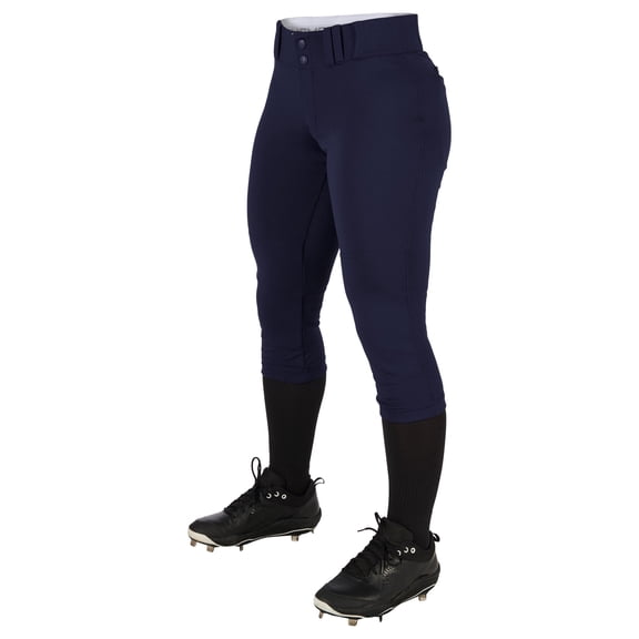 Pantalones de Softbol CHAMPRO Tournament de tiro bajo para niñas talla grande azul marino