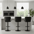 thumbnail image 5 of CONCETTA Set of 2 Swivel Bar Stools, Adjustable Height Modern Faux Leather Barstools Counter Bar Chairs with Backrest for Kitchen Island & Home Bar, Black, 5 of 6
