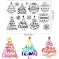 thumbnail image 2 of 13PCS Merry Christmas Tree Clear Stamps Transparent Rubber Stamps Seal Snowflake Xmas Blessing Words for Card Making Decoration DIY Scrapbooking Embossing Album Craft Supplies White, 2 of 9