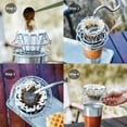 thumbnail image 2 of Bincoo Collapsible Outdoor Pour Over Coffee Dripper Filter Holder,Portable Stainless Steel Reusable Coffee Dripper,Suit for Cake Filter and V60 Fiter (Steel), 2 of 7