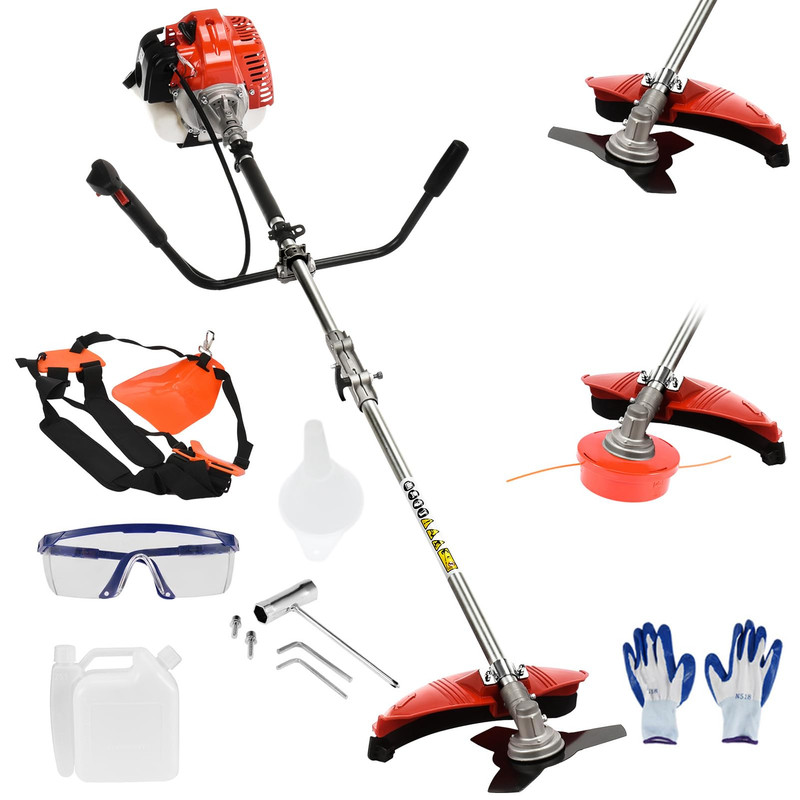 Floseru Gas Weed Wacker, 52cc 2-Stroke Grass Trimmer Petrol String Trimmer, Gas Powe Lawn Trimmers Strong Powerful Weed Eater Full Functioning Garden Tool for Home Yard Garden