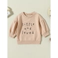 thumbnail image 2 of Bagilaanoe Toddler Baby Girl Boy Casual Sweatshirt Long Sleeve Letter Print Pullover 6M 12M 18M 24M 3T Kids Fall Loose Tee Tops, 2 of 8