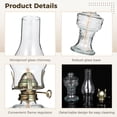 thumbnail image 3 of 2PCS Glass Oil Lamps for Indoor Use Vintage Kerosene Lamp Oil Lantern Kerosene Lantern with 2 Wicks, 3 of 5