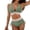 Mint Green, variant on Women's Two Piece Bikini Set Sexy V Neck High Waist Padded Bra Wire Free Swimsuit for Swimming Beach Sunbathing,Army Green,L