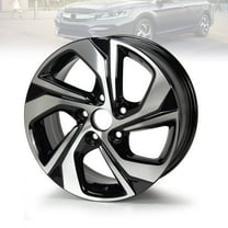 16" Replacement Wheel Rim 16x7-inch 5-Lug Machined Black, for 2016-17 Honda Accord LX 64078