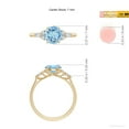 thumbnail image 5 of ANGARA Natural Round 1.12 ct Aquamarine Engagement Ring with Diamonds in 14K Yellow Gold for Women (Size-7mm) | March Birthstone, Anniversary, Jewelry Gift for Women | Natural Aquamarine Ring, 5 of 9
