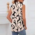 thumbnail image 5 of BRGZLK Women's Sleeveless Casual Fashion Printed Button Down Shirts Blouses Solid Casual Basic V Neck Tank Tops For Work, 5 of 6