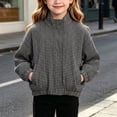 thumbnail image 5 of Teen Kids Girls Gingham Plaid Jacket Long Sleeve Zip Up Lightweight Windproof Classic Outerwear 12-13 Years, 5 of 7