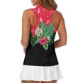 thumbnail image 5 of Whosucclay Floral Music Pattern Golf Sleeveless Top for Women, Elastic Casual for Sport Hiking, Zip Up Quick Dry Golf Shirts, 5 of 7