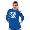 thumbnail image 5 of Worlds Okayest Grandma Funny Cute Women's Long Sleeve T Shirt Brisco Brands S, 5 of 6
