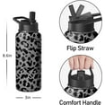 thumbnail image 2 of 40oz Mushroom Water Bottle with Handle and Flip Straw, Sports Stainless Steel Insulated Cup Travel Coffee Mug Tumbler, Birthday Mothers Day Chritmas Gifts for Women, 2 of 6