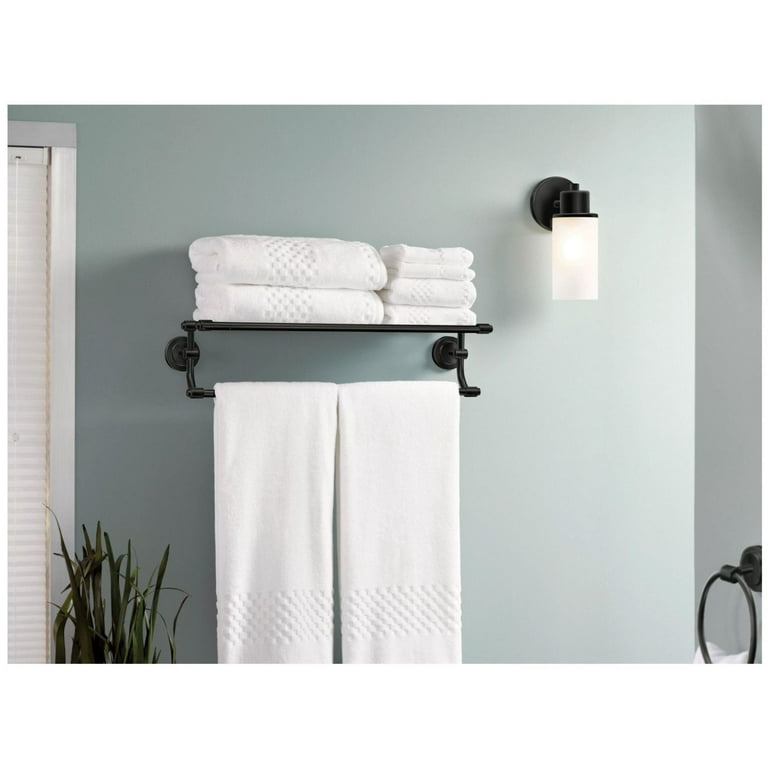 Moen Dn0794 Iso 26 15 16 Stainless Steel Towel Rack Black Walmart