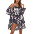 thumbnail image 1 of 3 unids pijama set Tank Top Pantalones cortos desgaste del salón con manga larga robe cinturón de dormir Sets, 1 of 6