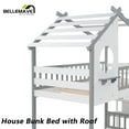 thumbnail image 6 of Bellemave Twin over Twin Bunk Beds with Storage Stairs,Guardrail, Window and Roof, Twin Bunk Bed House Bunk Bed/Low Bunk Bed(Gray), 6 of 12