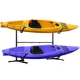 thumbnail image 1 of Soozier Dual Kayak Storage Rack - Adjustable Steel Paddleboard & Canoe Rack, 94.5" x 28.5" Black - Garage, Dock, Outdoor Storage, 1 of 7