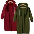 thumbnail image 7 of Wateresty Women Casual Zip up Polyester Hoodies, Forcipower Long Hoodie with Pocket, Long Sleeve Tunic Outerwear, 7 of 7